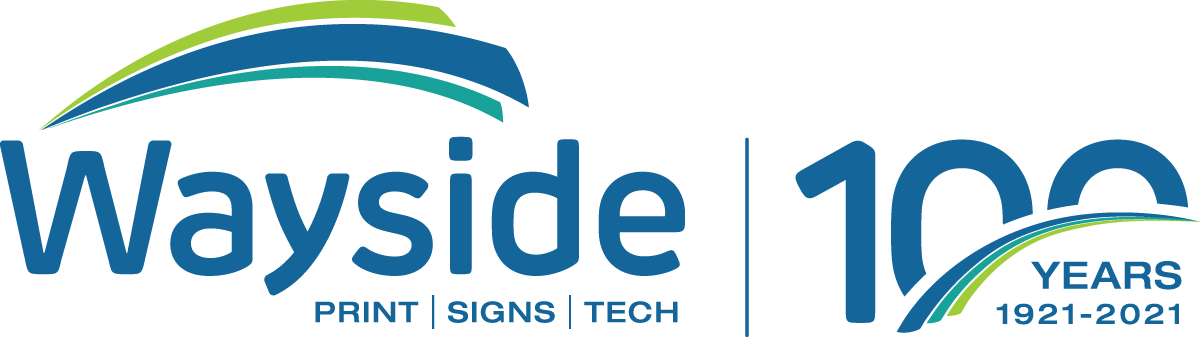 Wayside | Print | Signs | Tech, 100 Year Logo